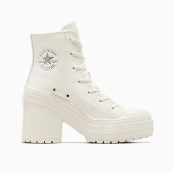NWT Converse Chuck 70 Deluxe white leather high heeled sz 6.5 never worn - Picture 7 of 16